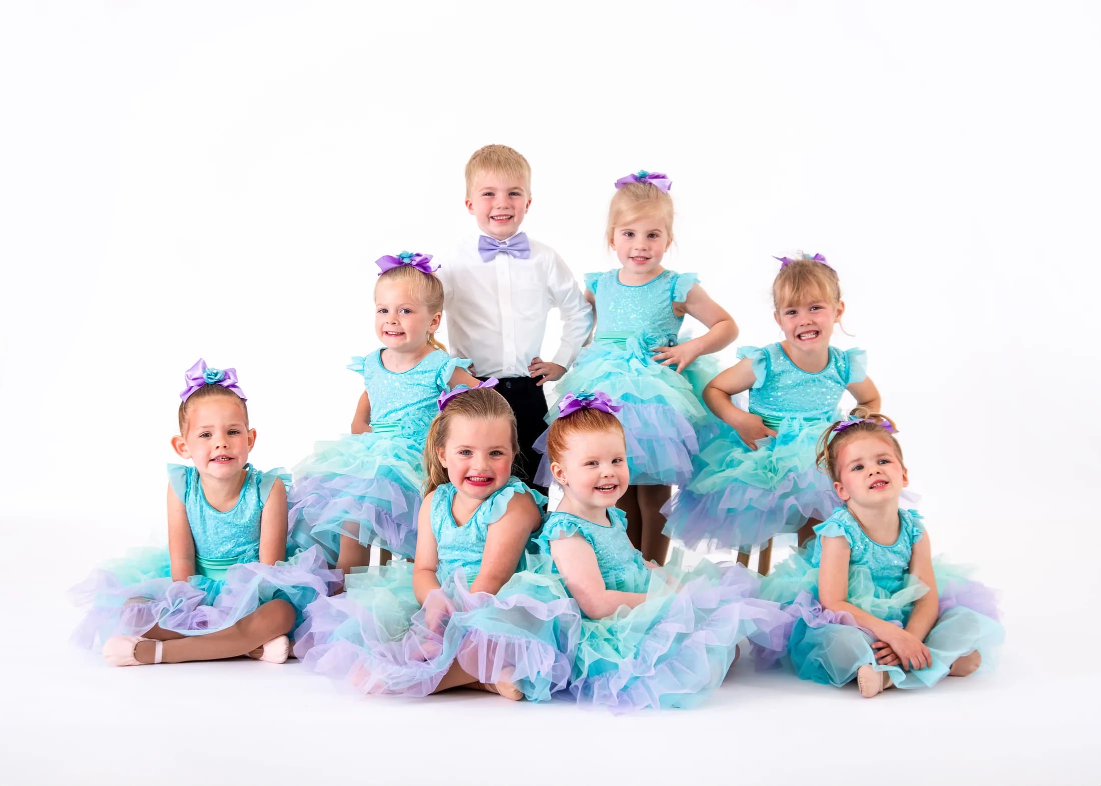 Ashland Dance Academy young dancers in aqua costumes